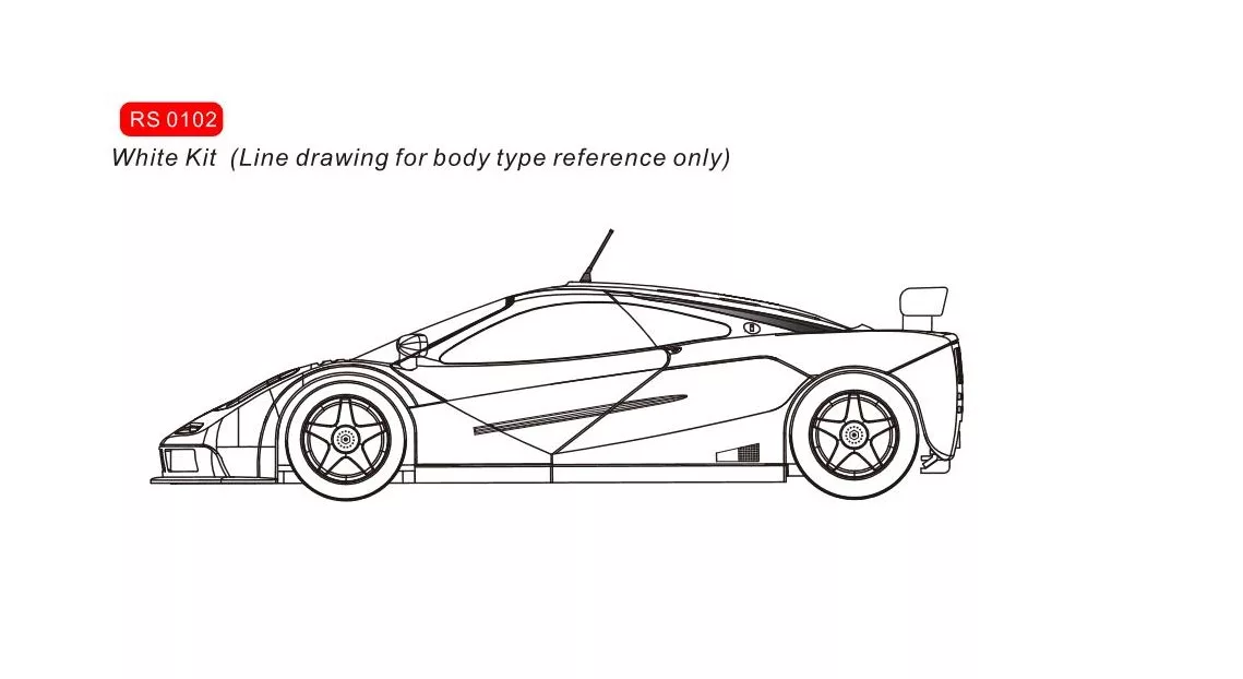 RS0102b McLaren F1 GTR White Kit Car 1:32 scale